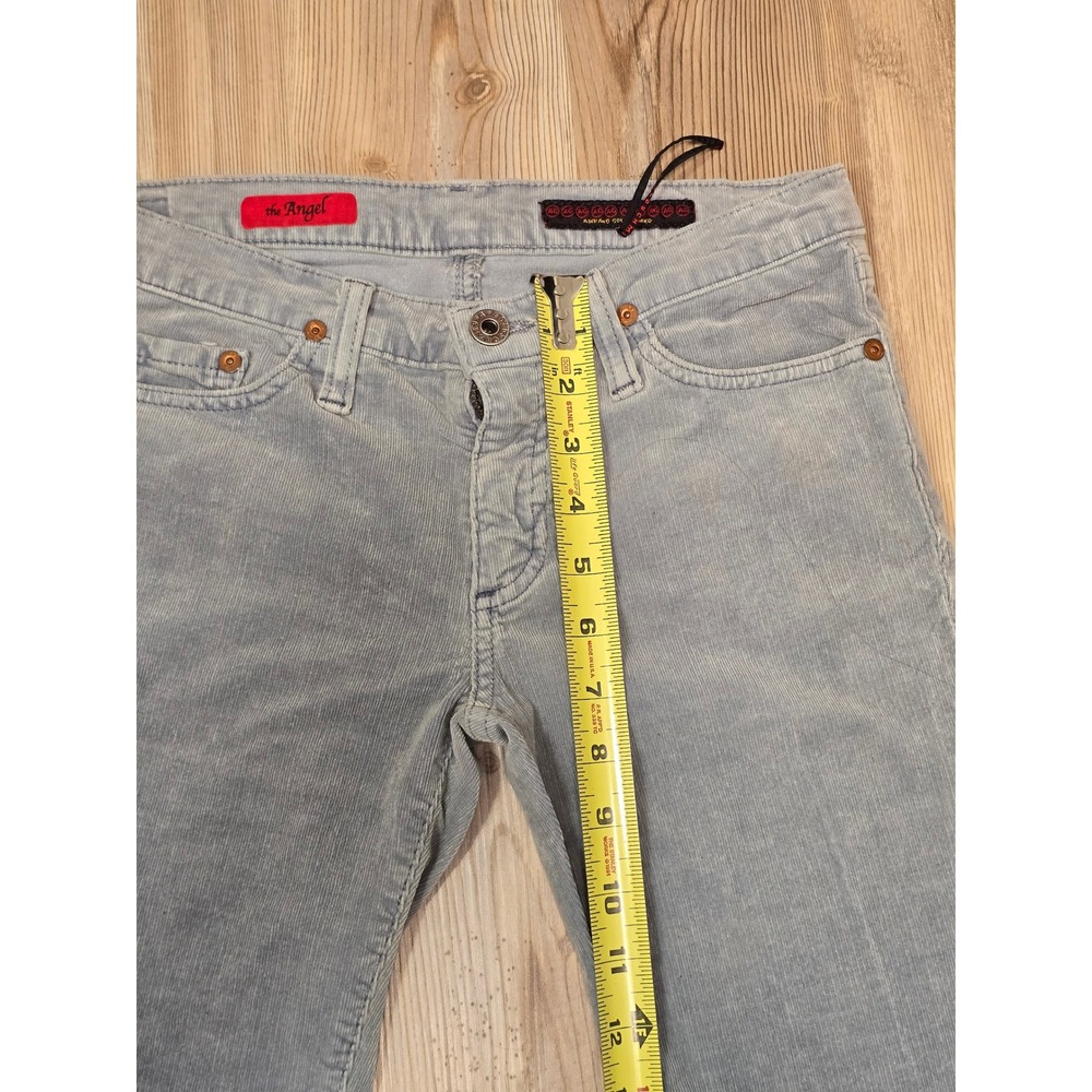 SMALL STAIN AG Seafoam Green Corduroy Low Rise Bootcut Pants 26 Y2K Flare Boho - Picture 5 of 6